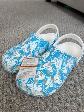 Men’s  Blue Printed Clog Sandals